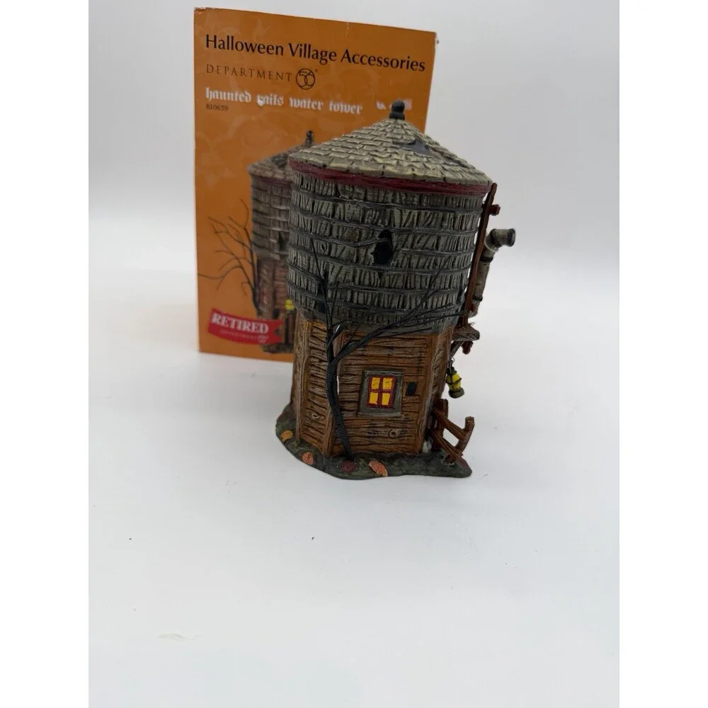 Department 56 HALLOWEEN Haunted Rails Water Tower 2008 Vintage Rare